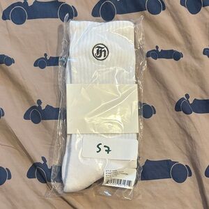 Honor the Gift White Ribbed Socks